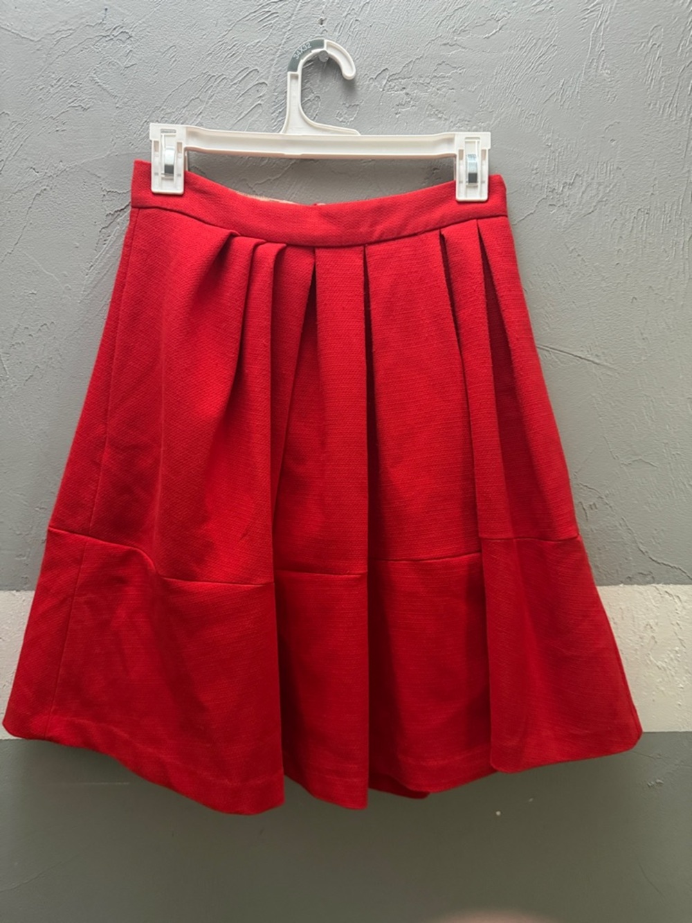 Banana Republic Women's Red Pleated A-Line Skirt